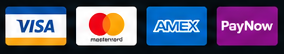 We accept Visa, Mastercard, American Express and PayNow
